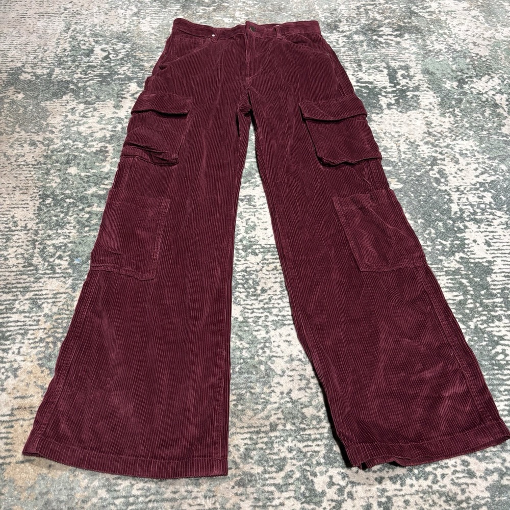 Cotton On wide-leg corduroy cargo pants women's Size 4
